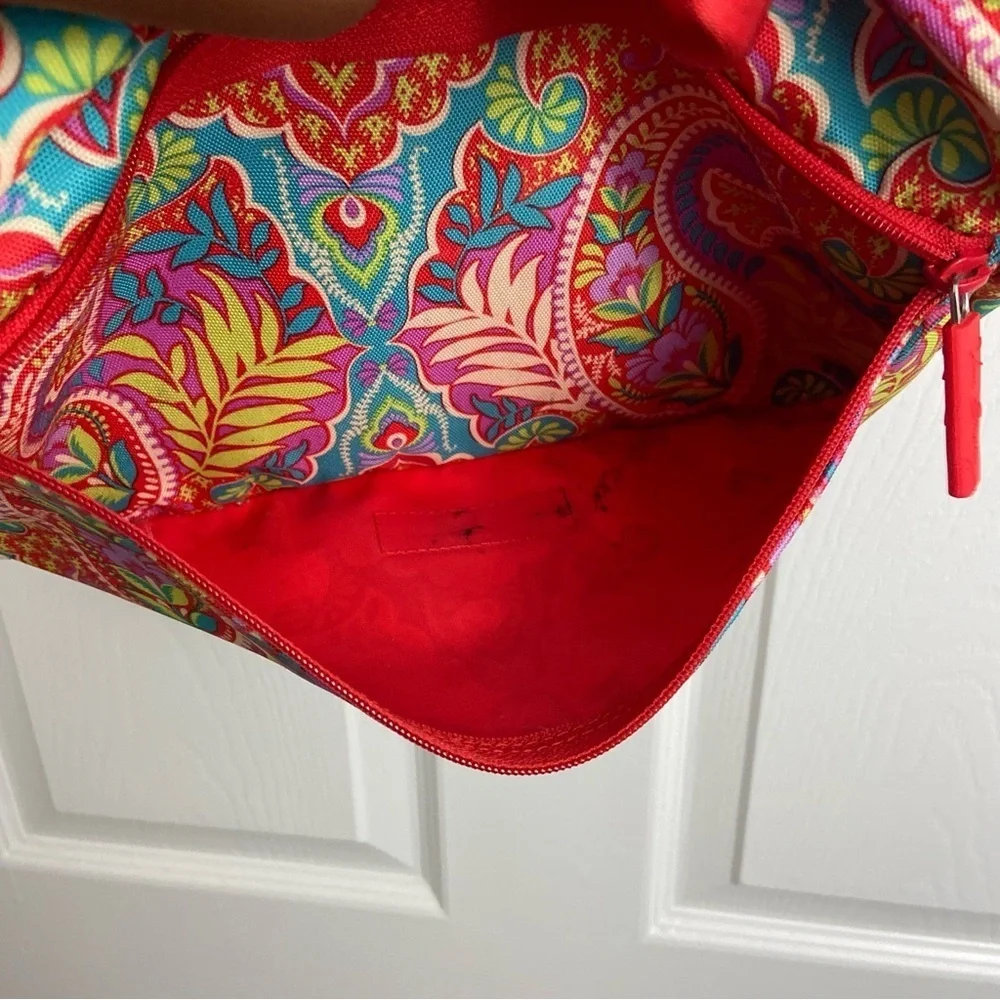 Vera Bradley Light Up Travel Organizer Bag Pink Paisley Floral Mesh Pockets - Picture 9 of 14